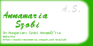 annamaria szobi business card